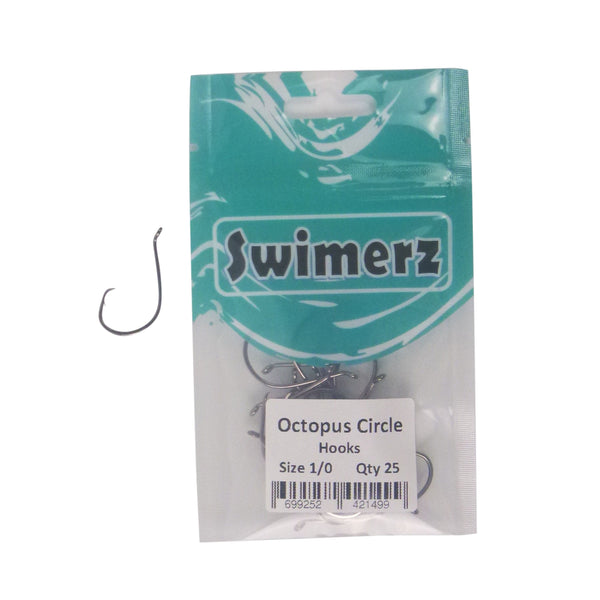 Swimerz 1/0 Octopus Circle 25 Pack Hooks