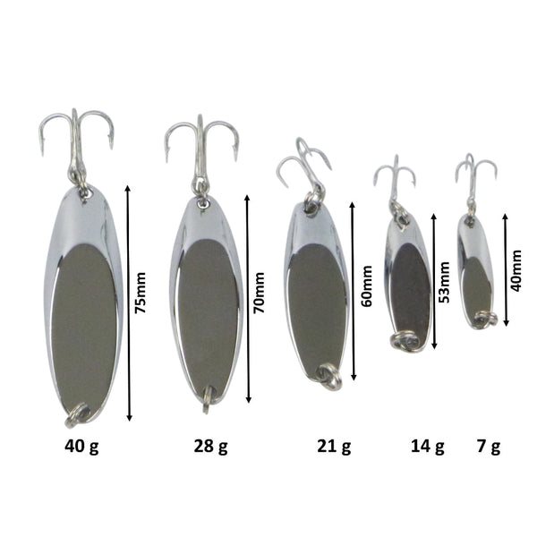 Finesse Chrome Kaster Jig 7 Grams. Pack Of 4 Jigs Baits & Lures
