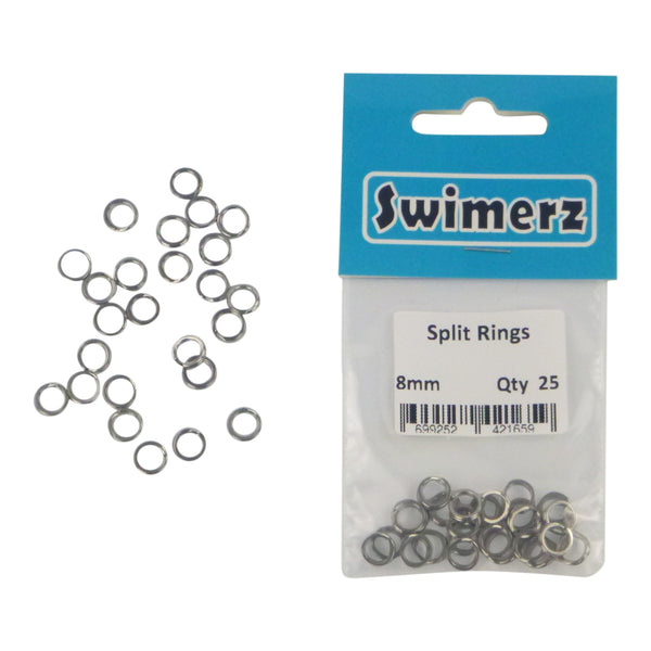 Swimerz 8Mm Split Ring Stainless Steel 25 Pack Other Terminal Tackle