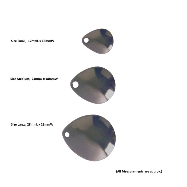 Artizan Smooth Colorado Blade Nickel 24Mml X 18Mmw Qty 5 Baits & Lures