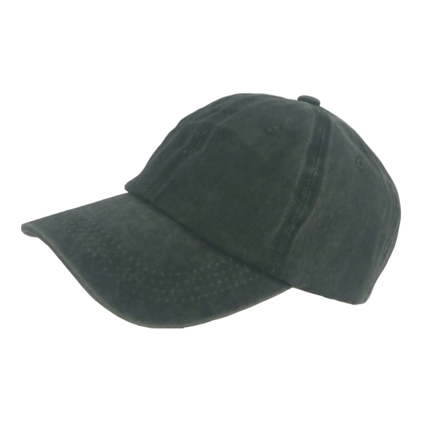 Bstc 6 Panel Baseball Cap Distressed Cotton Charcoal Hats & Headwear