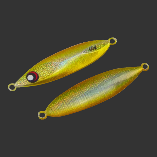 Finesse Slow Pitch Flutter Jig 60Gm Gold Flash 2 Pack Baits & Lures