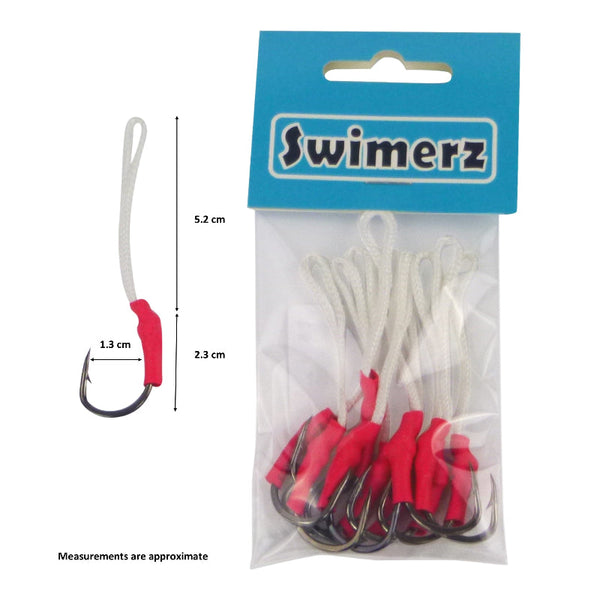 Swimerz 2/0 Single Assist 10 Pack Hooks