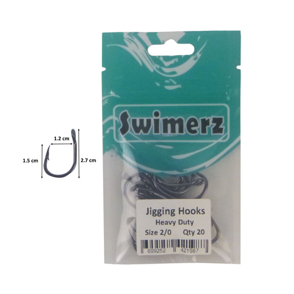 Swimerz 2/0 Heavy Duty Jigging 20 Pack Hooks
