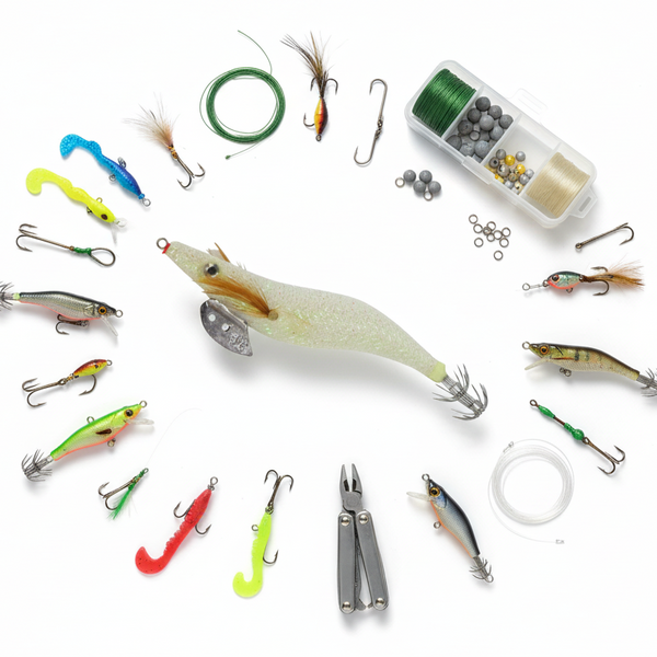 Finesse Rumoika Squid Jig White Glow Size 2.5 Pack Baits & Lures