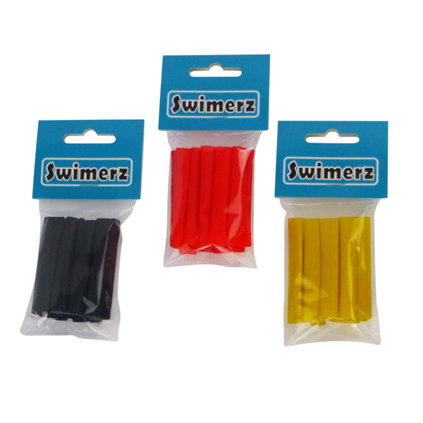 Swimerz Assist Hook Sleeves 6Mm Shrink Tube Black Yellow & Red 50Mm. Qty 45. Hooks