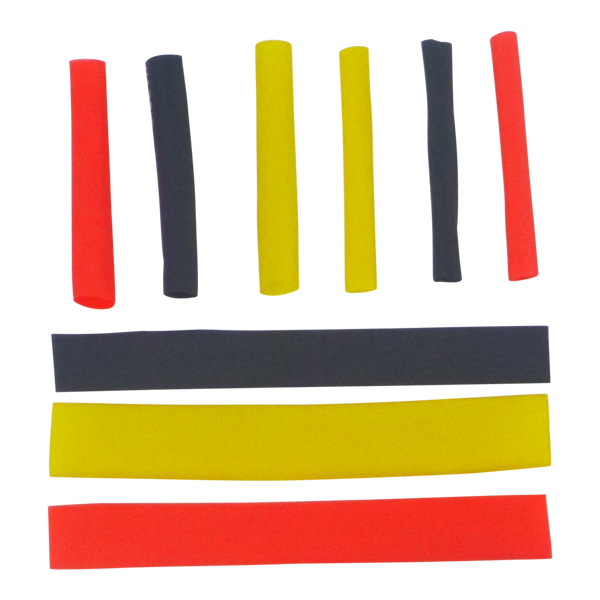 Swimerz Assist Hook Sleeves 6Mm Shrink Tube Black Yellow & Red 50Mm. Qty 45. Hooks