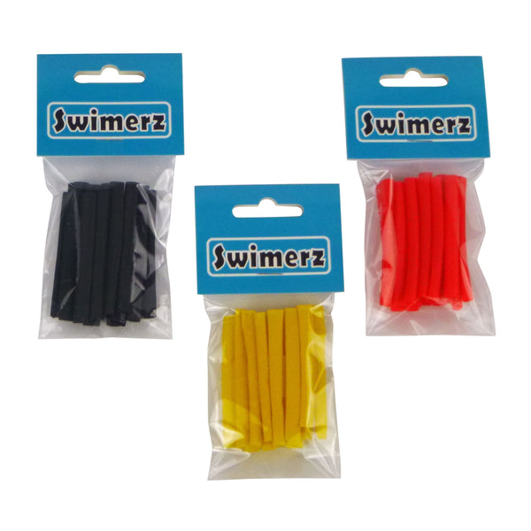 Swimerz Assist Hook Sleeves 4Mm Shrink Tube Black Yellow & Red 50Mm. Qty 45. Hooks