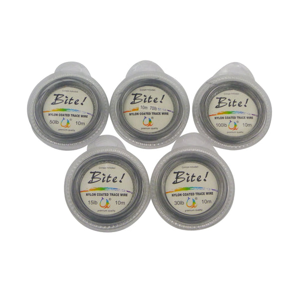 Swimerz Bite 7 Strand Coated Leader Wire 50Lb Breaking Strain 10 Mtrs Baits & Lures