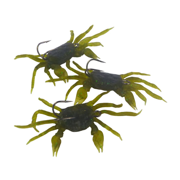 Swimerz Soft Crabs Mud 3 Pack Baits & Lures