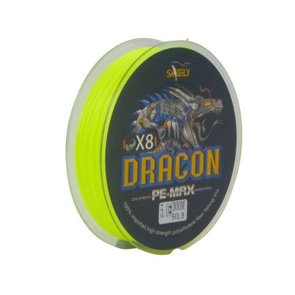 Samdely Dracon X8 Braid Yellow #0.6 8Lb 300Mtr Fishing Lines & Leaders