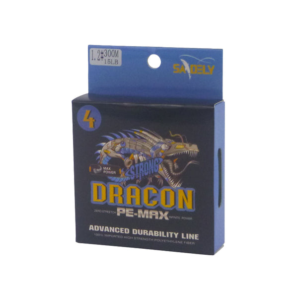 Samdely Dracon X4 Braid Dark Green #0.3 4Lb 300Mtr Baits & Lures