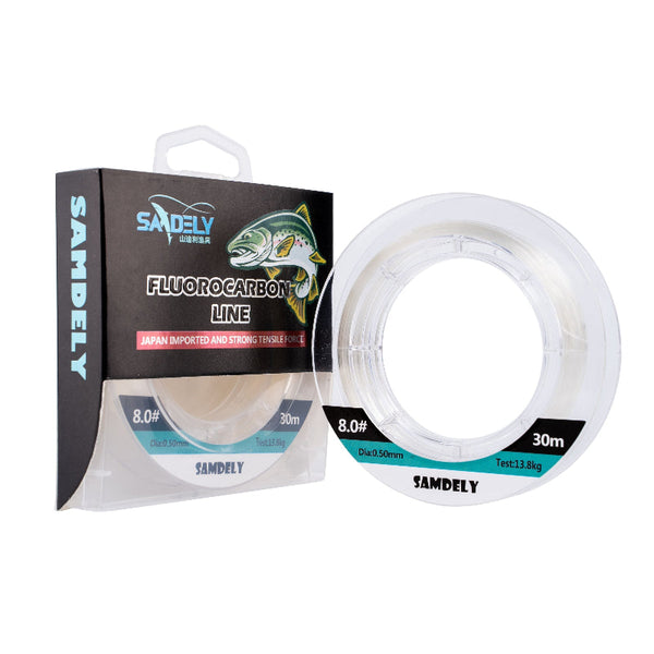 Samdely Clear Fluorocarbon Leader #10 35Lb 30Mtr Baits & Lures