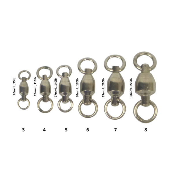 Swimerz Heavy Duty Ball Bearing Swivels Size 5 15 Pack Swivels & Snaps