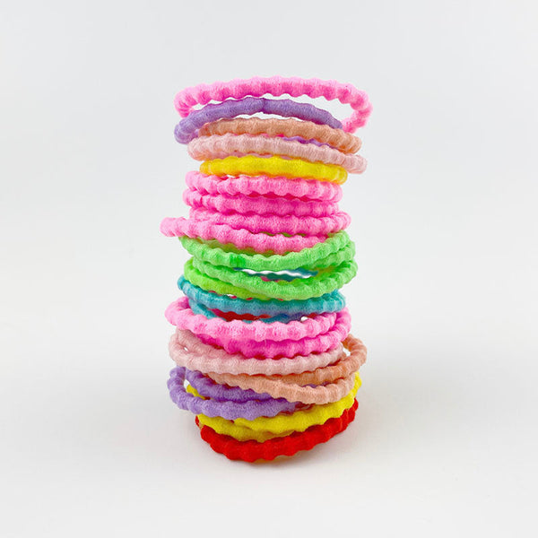 Mango Jelly Kids Hair Ties (3Cm) Bubbly Neon Twin Pack Hair Accessories