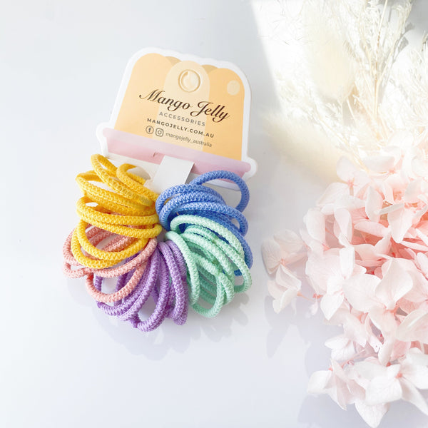Mango Jelly Kids Hair Ties (3Cm) Ring Candy Twin Pack Hair Accessories