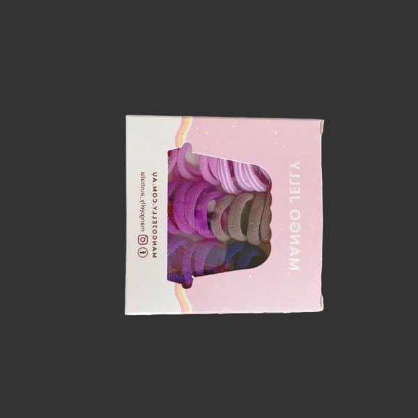 Mango Jelly Metal Free Hair Ties (3Cm) Magic Purple 36P One Pack Hair Accessories