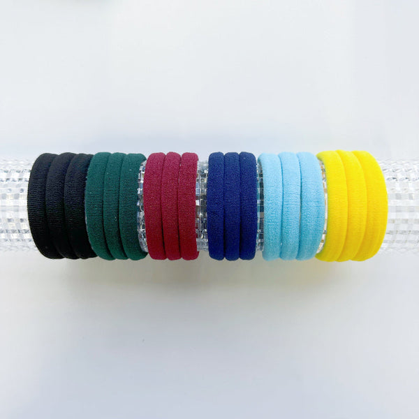 Mango Jelly Metal Free Hair Ties (4.5Cm) School Colour Bottle Green 10P Twin Pack Hair Accessories