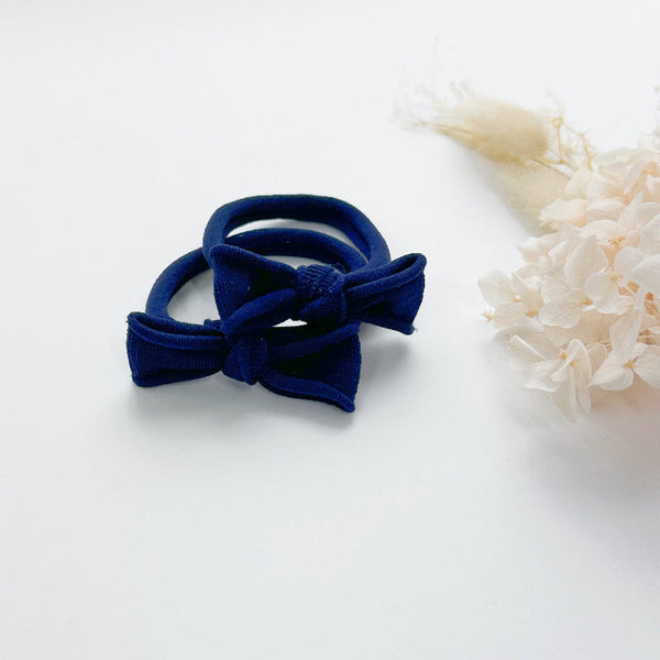 Handmade Simple Bows School Colours Navy 1 Pairs Hair Accessories