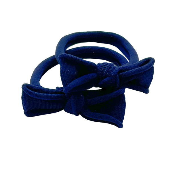 Handmade Simple Bows School Colours Navy 1 Pairs Hair Accessories