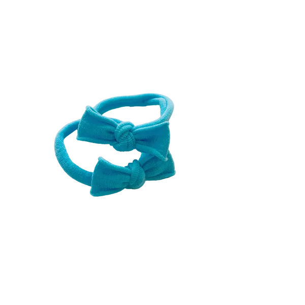 Handmade Simple Bows School Colours Sky Blue 1 Pairs Hair Accessories