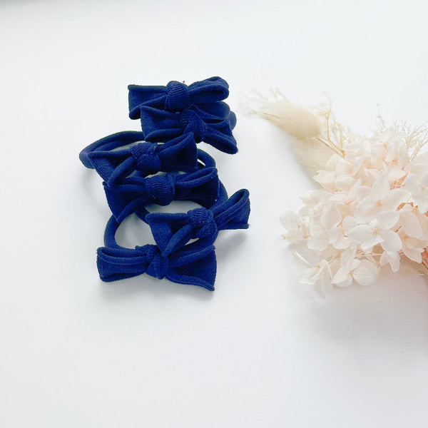 Handmade Simple Bows School Colours Sky Blue 1 Pairs Hair Accessories