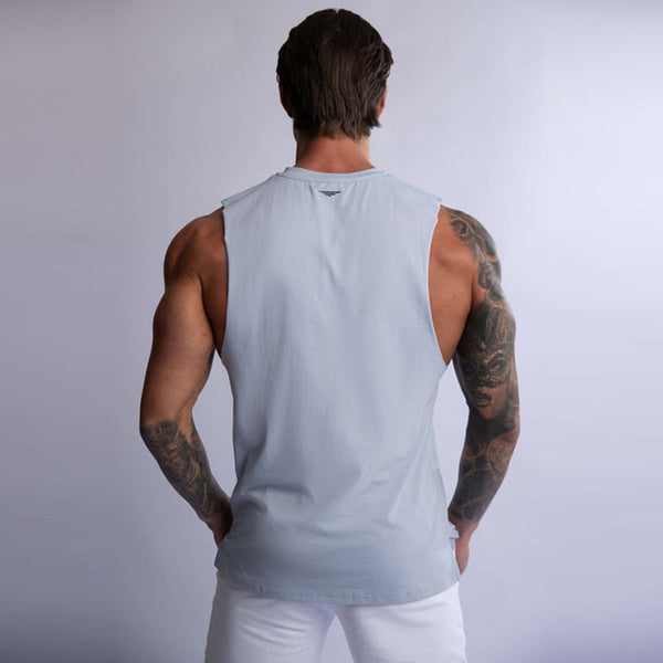 T Shirts Hard Hitters Men's Crew Cotton Tank Steel Blue