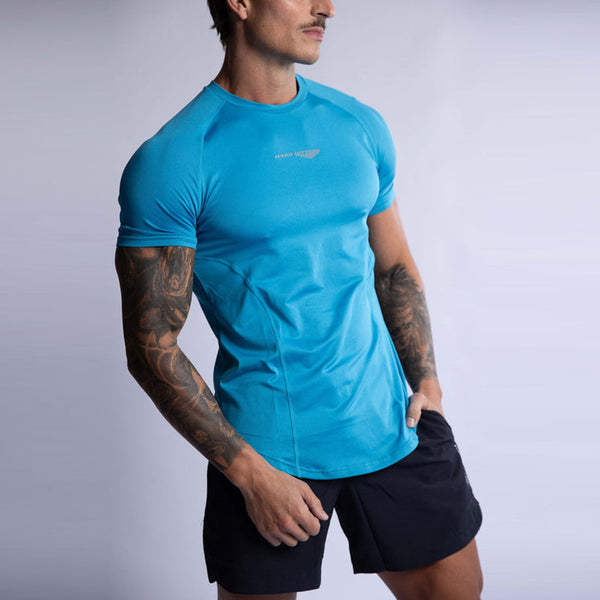 T Shirts Hard Hitters Pro Tech Performance Tee Mykonos Blue