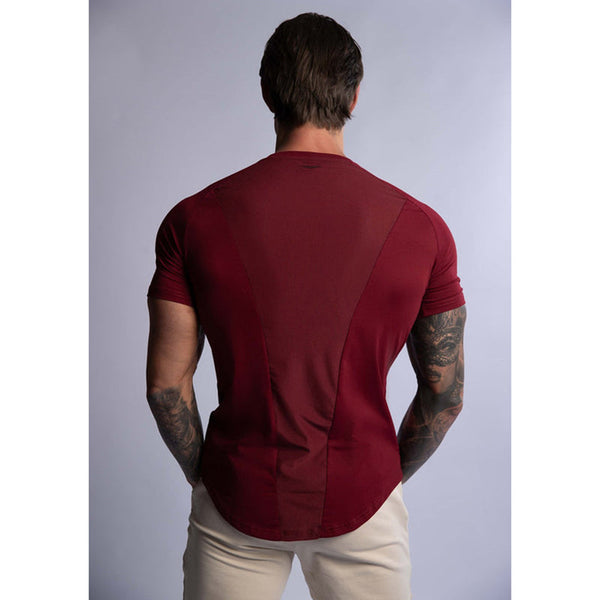T Shirts Hard Hitters Raglan Crew Tee Burgundy