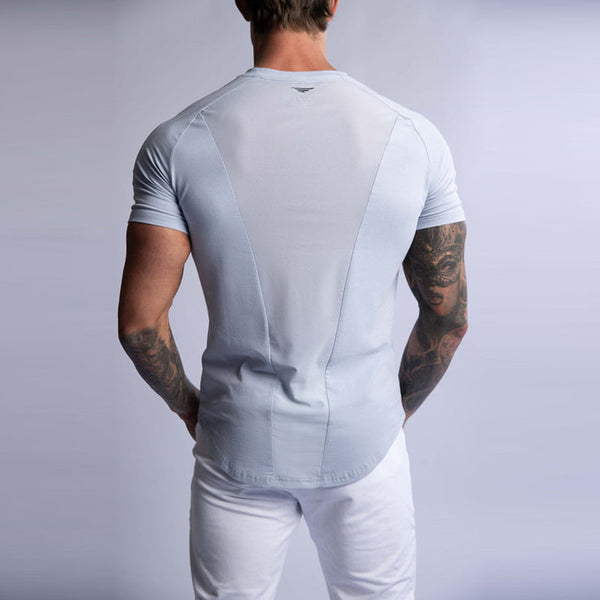 Hard Hitters Raglan Crew Tee Steel Blue T Shirts