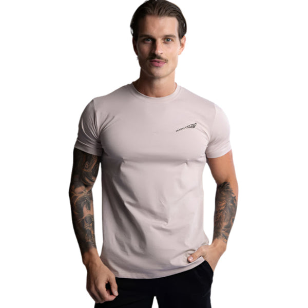 T Shirts Hard Hitters Slim Fit Cotton Tee Taupe
