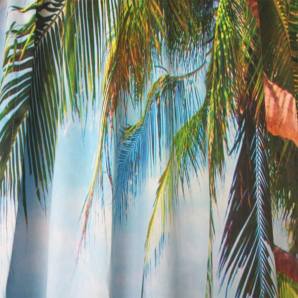 Sea View 3D Printing Blockout Curtains 2X127x160cm Pinch Pleat Fabric Seascape Curtains & Drapes