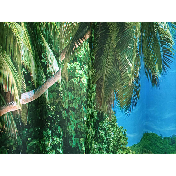 Sea View 3D Printing Blockout Curtains Pinch Pleat Fabric Seascape 260X213cm Curtains & Drapes