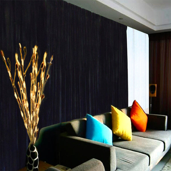 Large Velvet Curtains Black 600X230cm With 4M Blockout+30 Hook Pinch Pleat Curtains & Drapes
