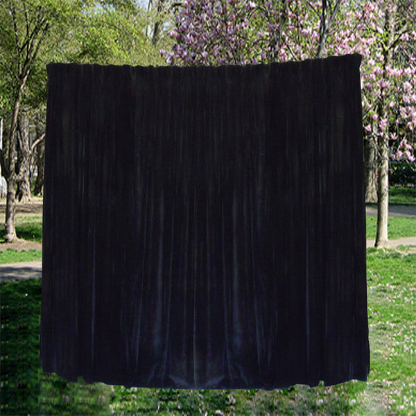 Large Velvet Curtains Black 600Cm Wide X 230Cm Drop Pinch Pleat+ Hooks New Curtains & Drapes