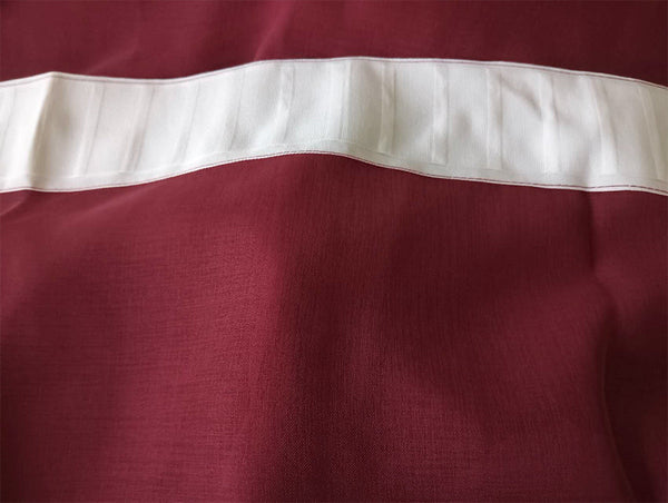 2 Long Drop Sheer Voile Curtains 592Cm Wide 270Cm Pinch Pleat + Hooks Wine Curtains & Drapes