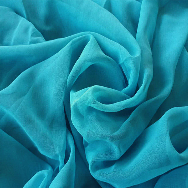 2 Long Drop Sheer Voile Curtains 592Cm X 270Cm Drop+Hooks Pinch Pleat Lake Blue Curtains & Drapes