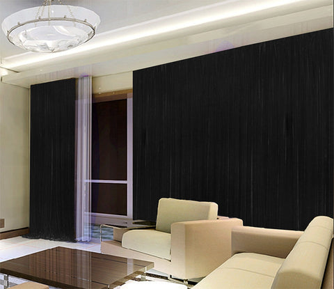 Long Large Thick Black Velvet Curtains 580X270cm+Full Linerblockoutpinch Pleat Curtains & Drapes