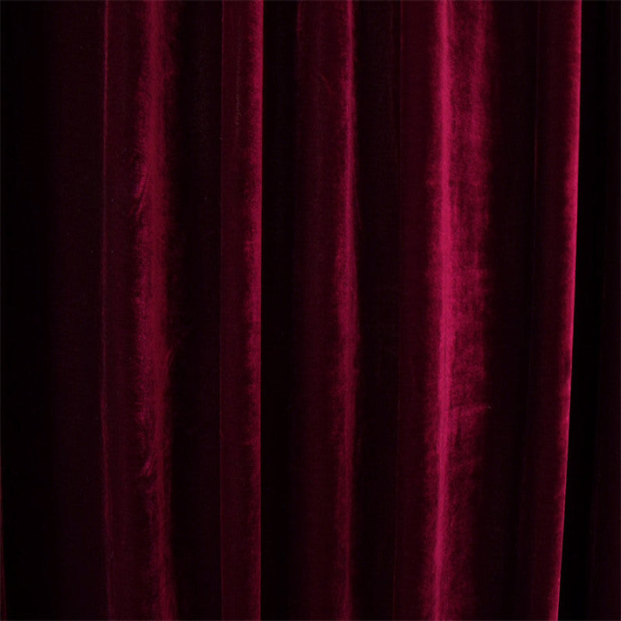 Long 4 Way Stretch Velvet Curtains 600X265cm With 30 Hooks Pinch Pleat Burgundy Curtains & Drapes