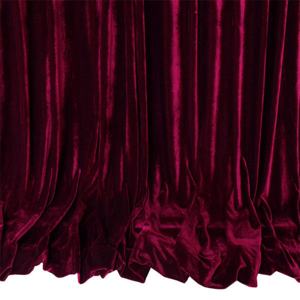 Long 4 Way Stretch Velvet Curtains 600X265cm With 30 Hooks Pinch Pleat Burgundy Curtains & Drapes