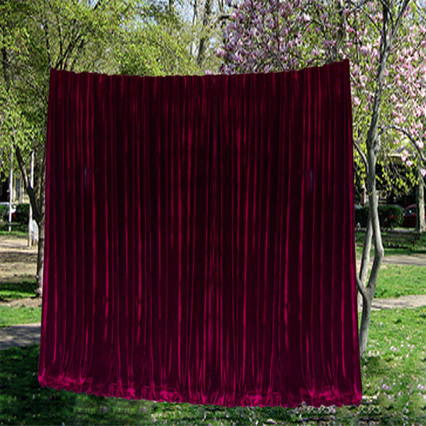 Long 4 Way Stretch Velvet Curtains 600X265cm With 30 Hooks Pinch Pleat Burgundy Curtains & Drapes