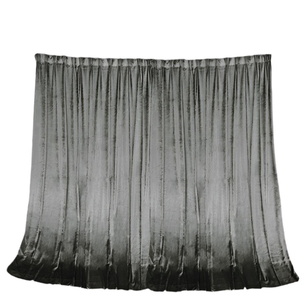 Large Thick Velvet Curtains Warp Knitted 540X270cm+Hooks Pinch Pleat Grey Curtains & Drapes