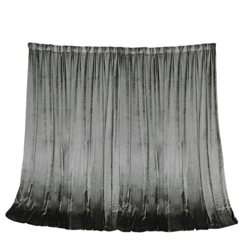 Large Thick Velvet Curtains Warp Knitted 540X270cm+Hooks Pinch Pleat Grey Curtains & Drapes