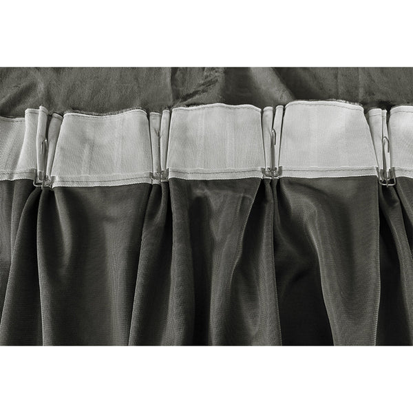 Large Thick Velvet Curtains Warp Knitted 540X270cm+Hooks Pinch Pleat Grey Curtains & Drapes