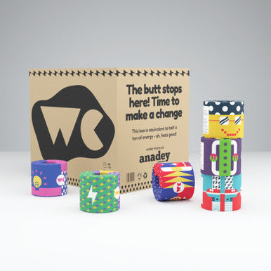 Wc 100% Recycled Toilet Paper 48 Rolls 400 Sheets 3 Ply Double Length Toilet Paper Holders & Storage