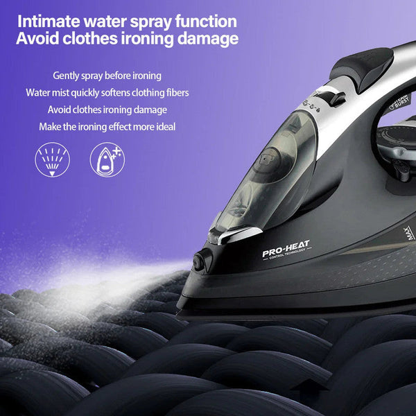 2200W Professional Steam Iron With Ceramic Soleplate Steam Cleaners