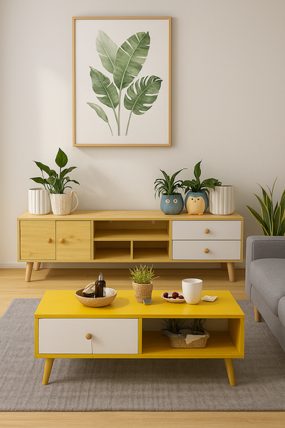 Modern Living Room Tv Stand Table Set Tv Stands & Entertainment Units