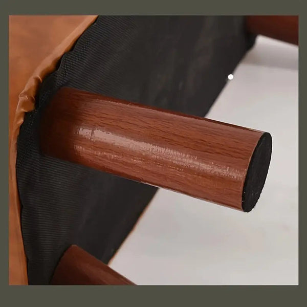 Nnetm Elegant Hardwood Entryway Faux Leather Bench Benches