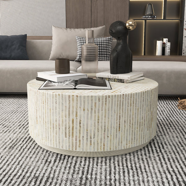 Purist Mother Of Pearl Hand Made Coffee Table Coffee Tables