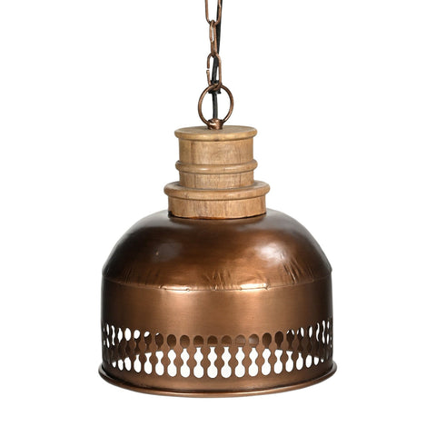 Copper Cut Out And Wood Hade Lamps